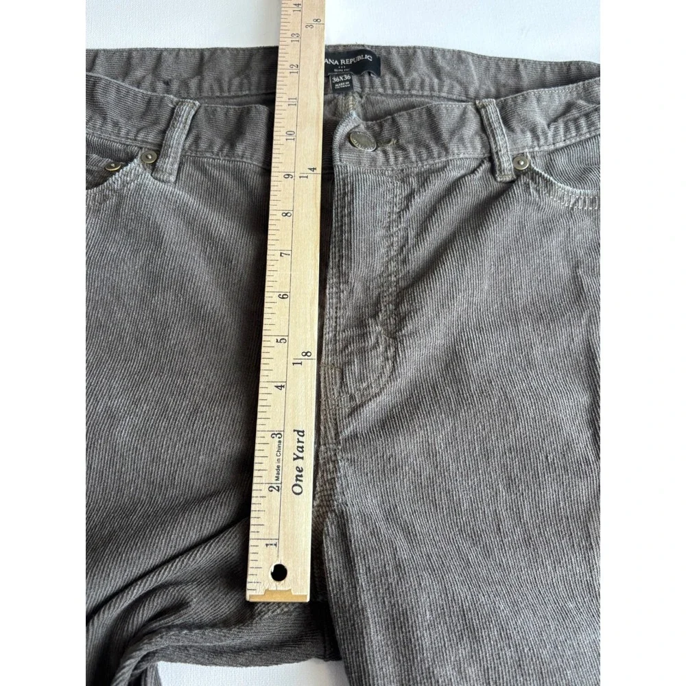 Banana Republic Mens Brown Corduroy Slim Fit Pants 36x36 (Fits 36X34) Trousers